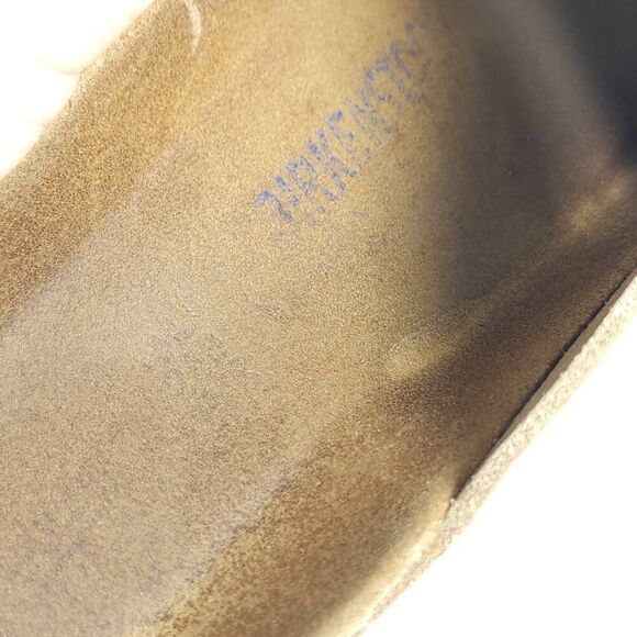 BIRKENSTOCK Women's Arizona US7 Taupe Leather 2 Straps Slide Sandals Shoes - Picture 11 of 16